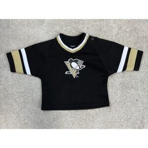 Reebok Baby Pittsburgh Penguins Robo-Penguin Logo Jersey Size 12 Months